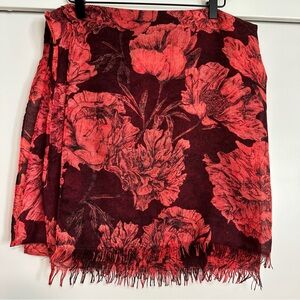 Forever21 Burgundy Rose Scarf‎